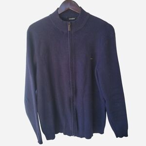 Men's Navy Zip-Up Sweater